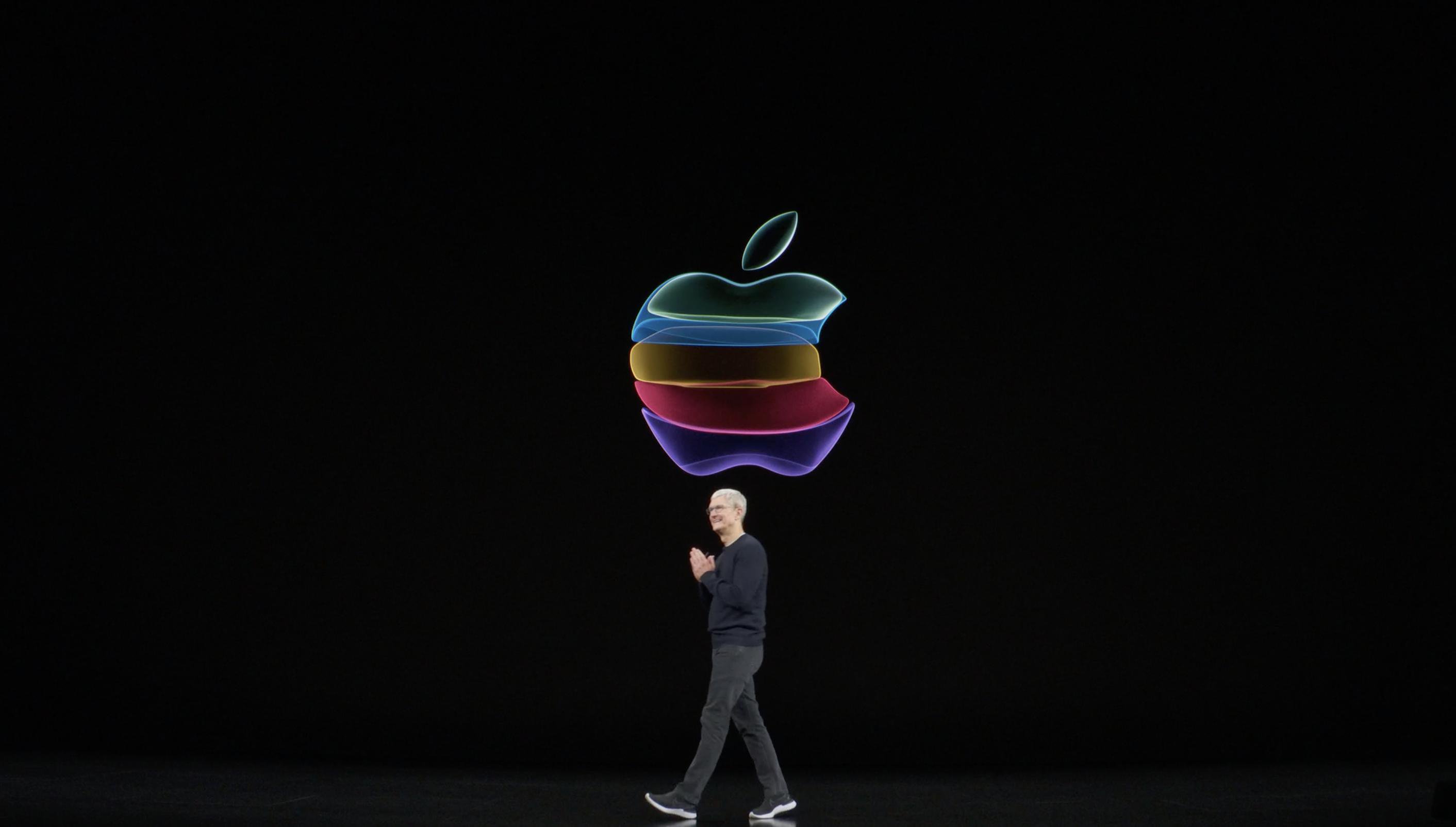 Keynote septembre 2019 : Tim Cook et le logo Apple