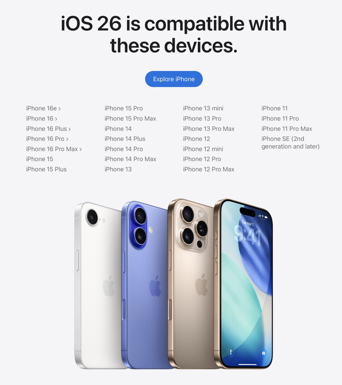 Ceci est la liste complète des modèles d'iPhone compatibles avec iOS 26 ...