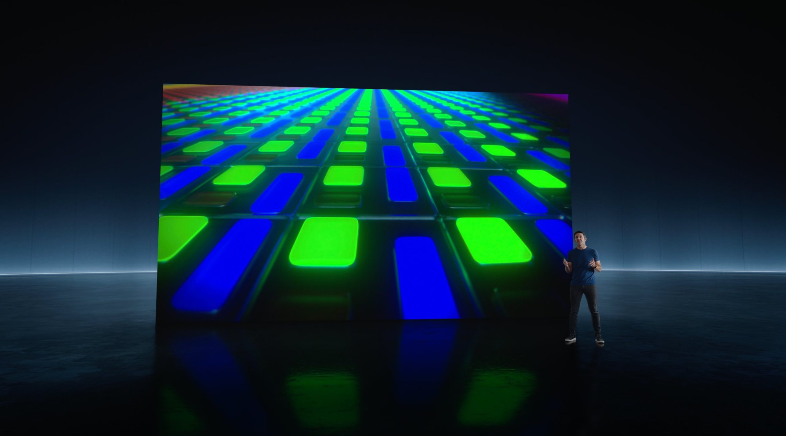 Una de las capas OLED de la pantalla Tandem OLED del iPad Pro con M4