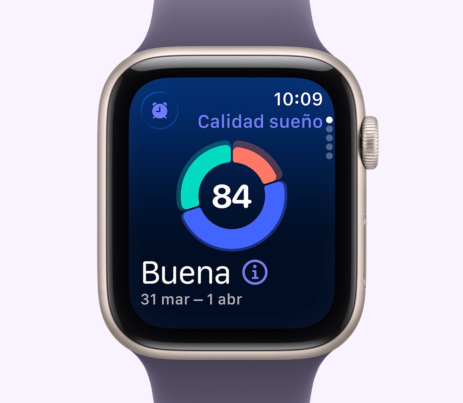 La qualité du sommeil mesurée à une montre Apple est de 3