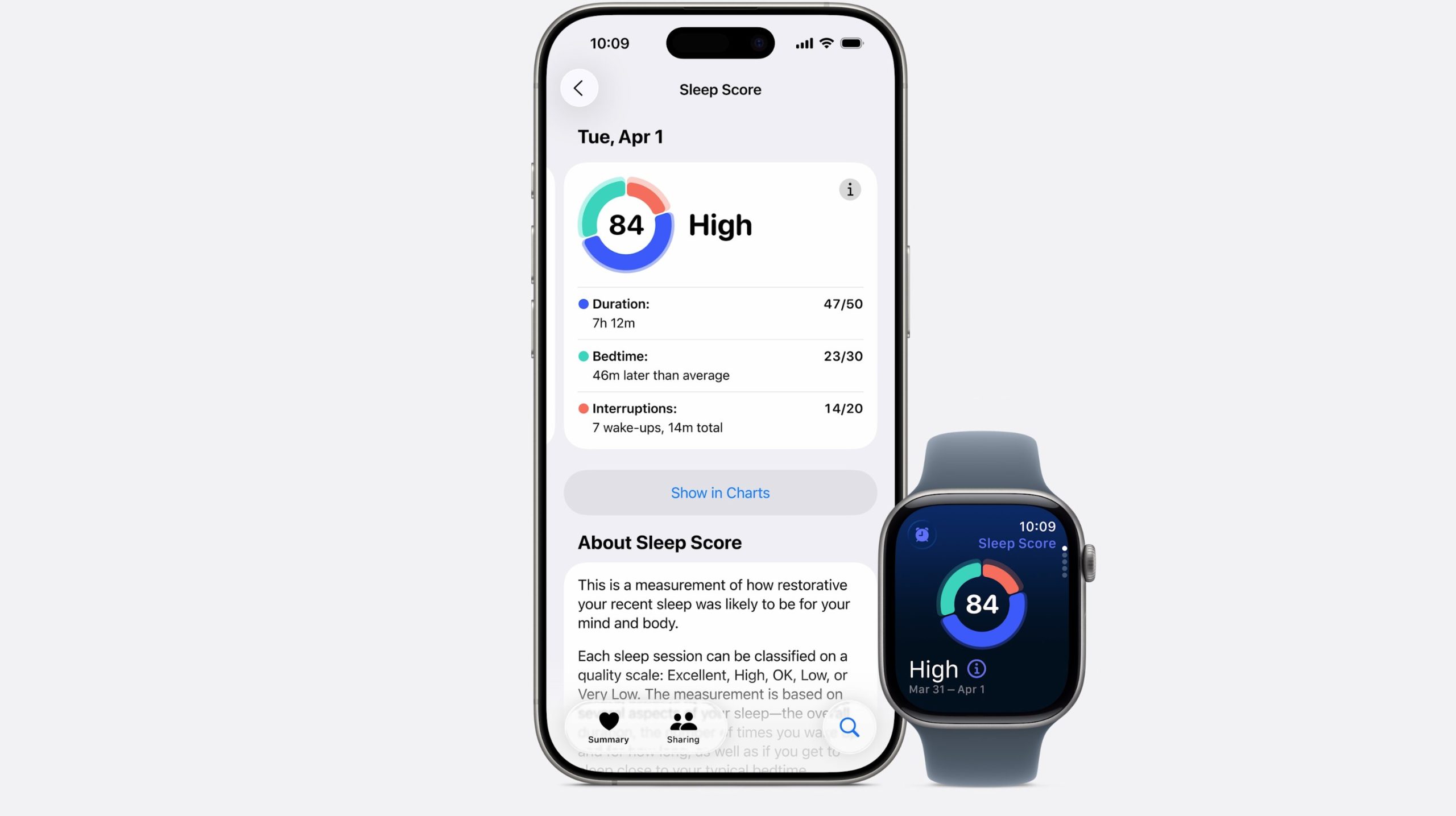 Informations sur la qualité du sommeil chez Apple Wach Series 11 synchronisées avec l'application de santé