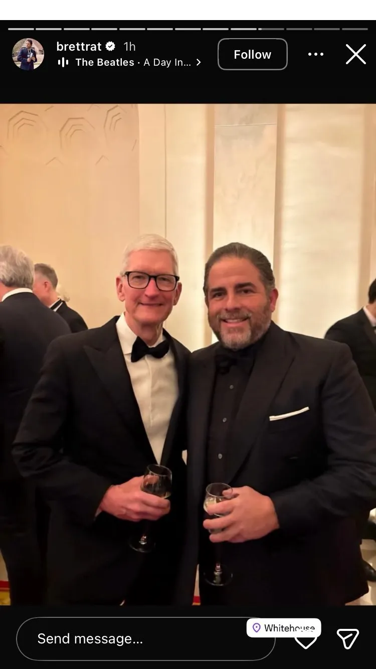 Tim Cook à la fête de Melania à la Maison Blanche