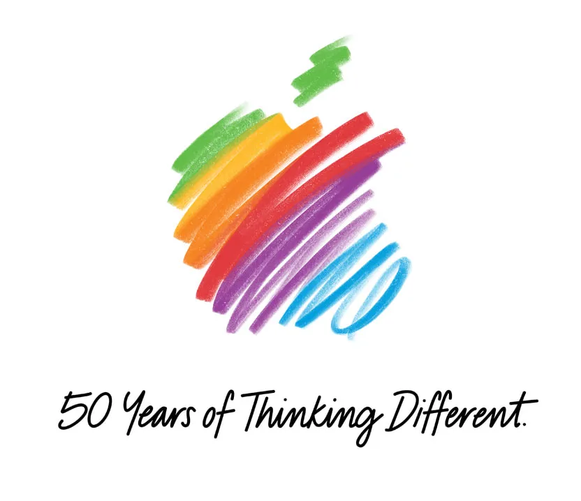 Logo de Apple por su 50 aniversario: Think different