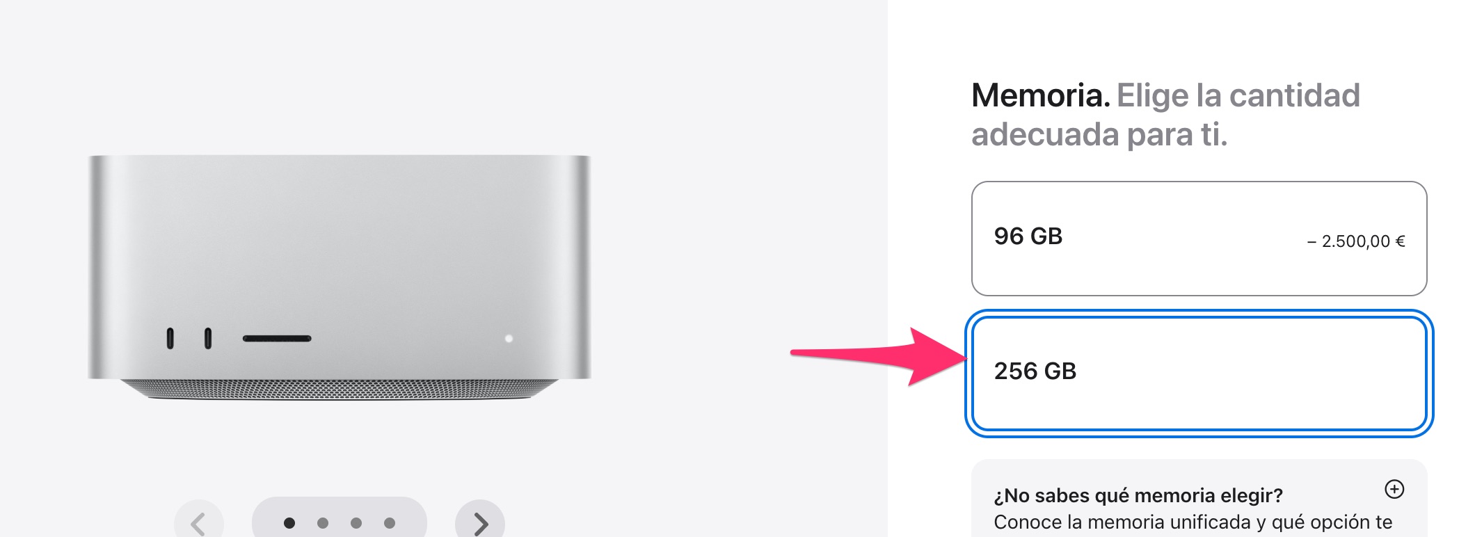 Vous ne pouvez choisir que 256 Go comme quantité maximale de RAM pour Mac Studio en février 2025
