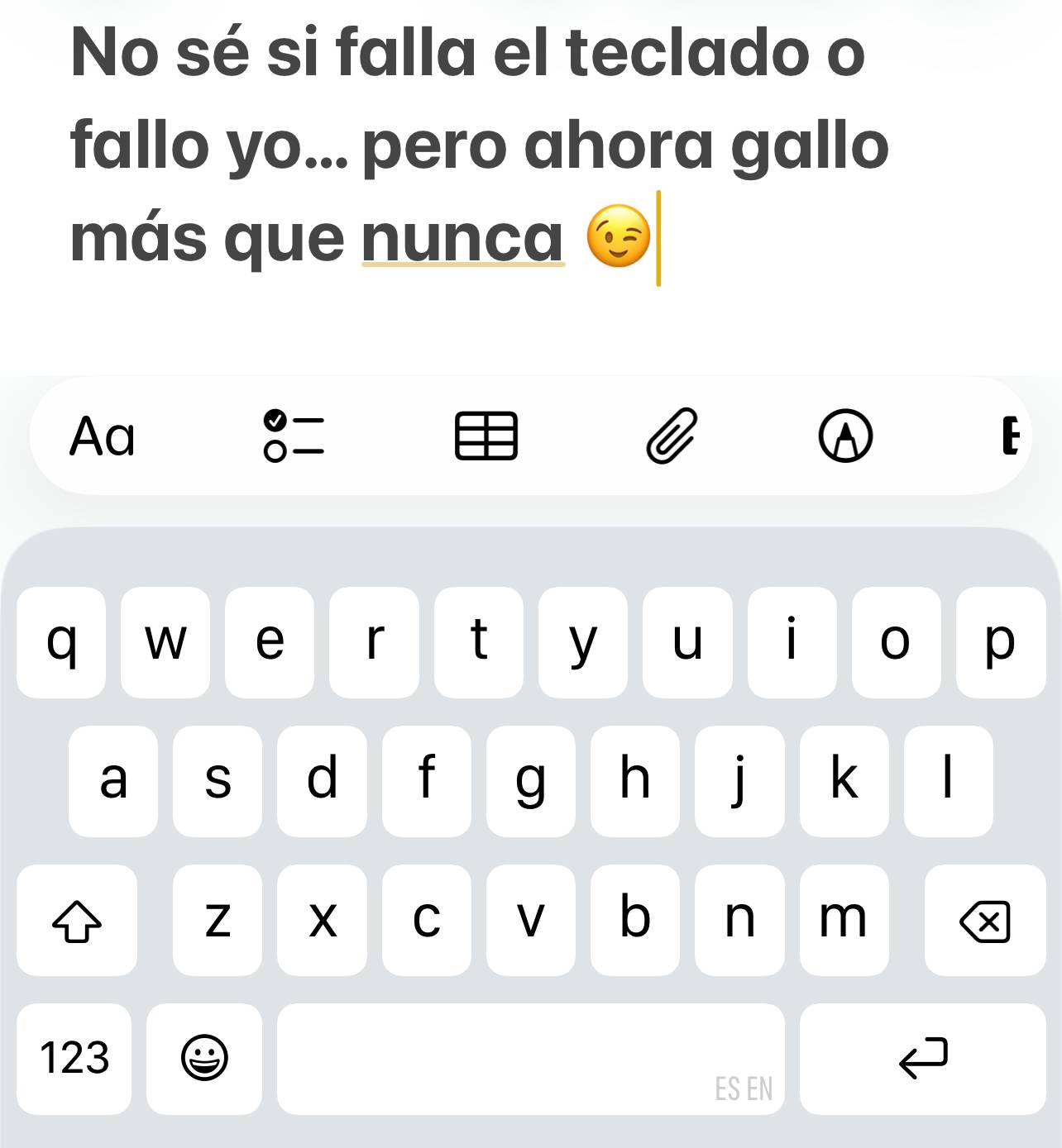 Teclado virtual de iOS 26