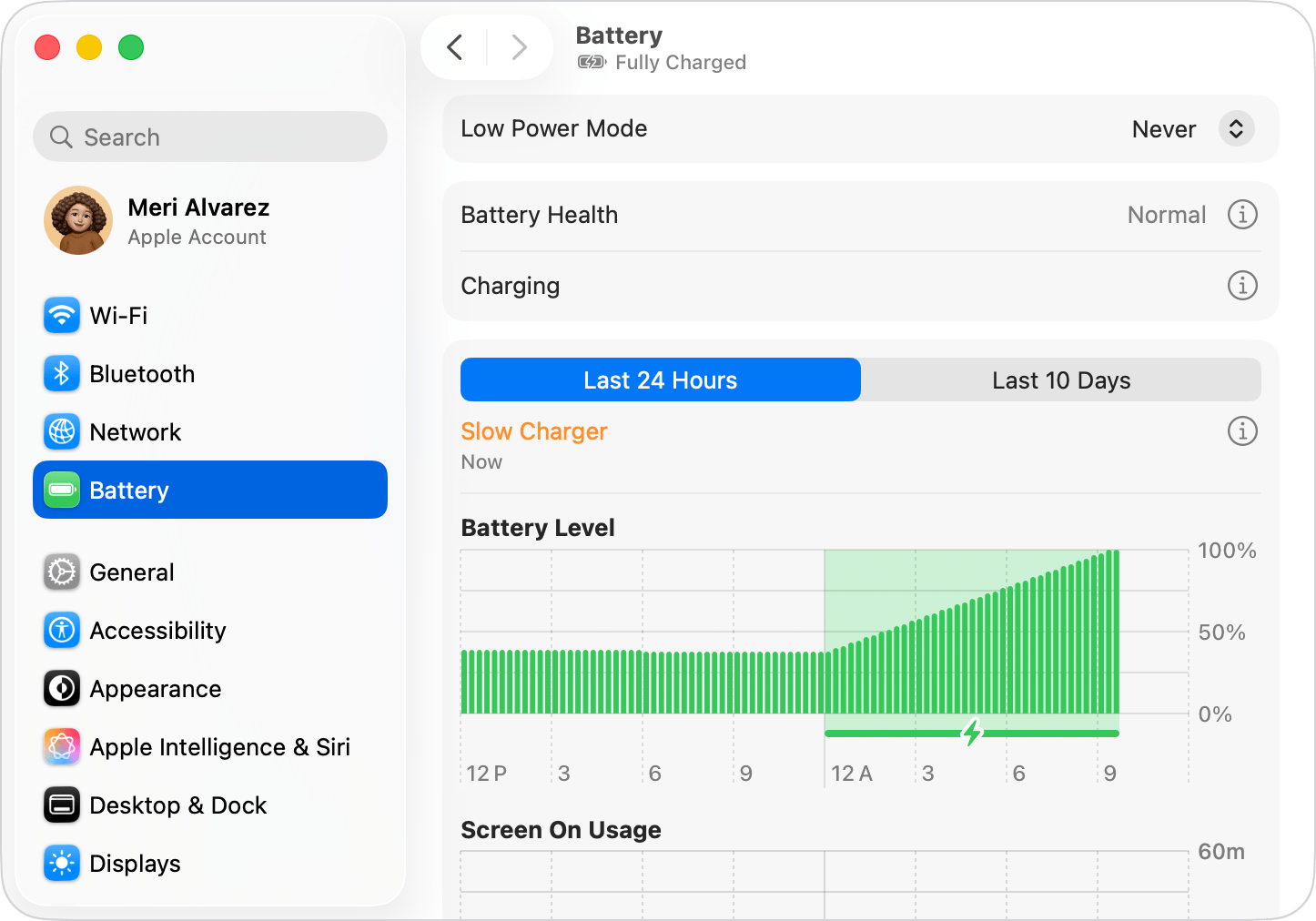 macOS Tahoe avisa cuando un cargador no es suficientemente potente y por lo tanto carga lentamente tu MacBook
