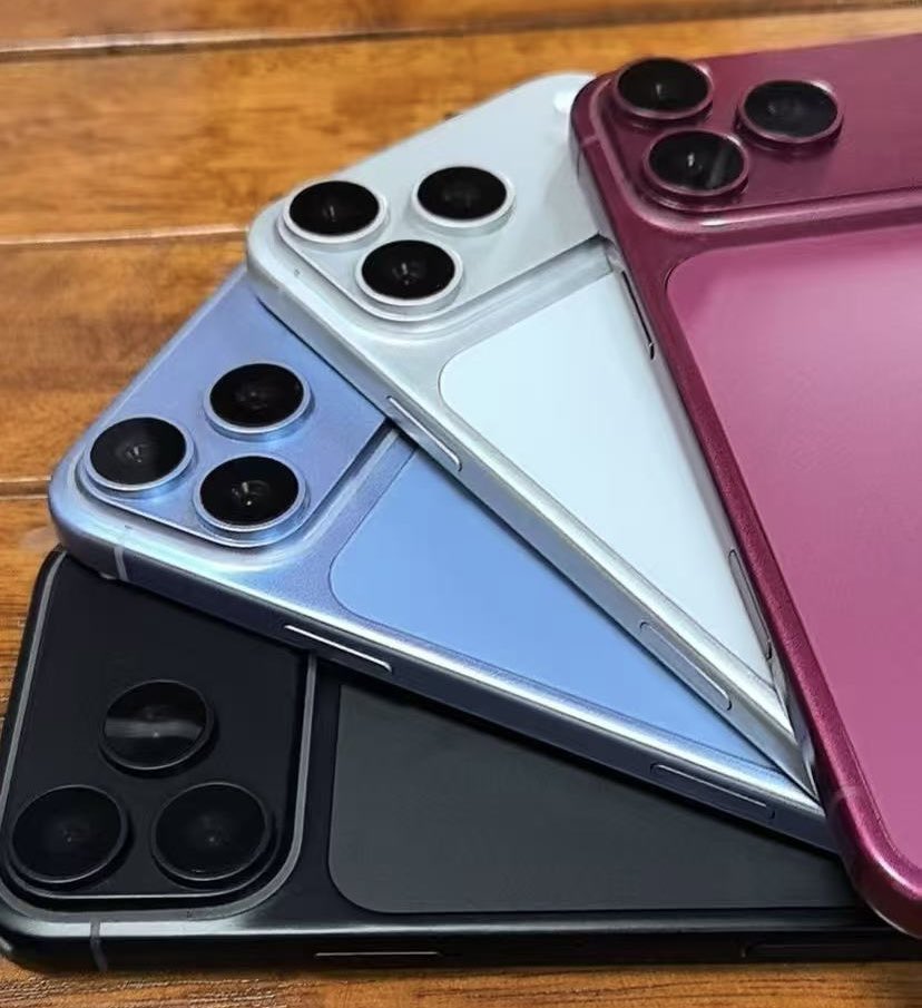 Des maquettes de ce qu'est censé être l'iPhone 18 Pro, dans ses quatre couleurs