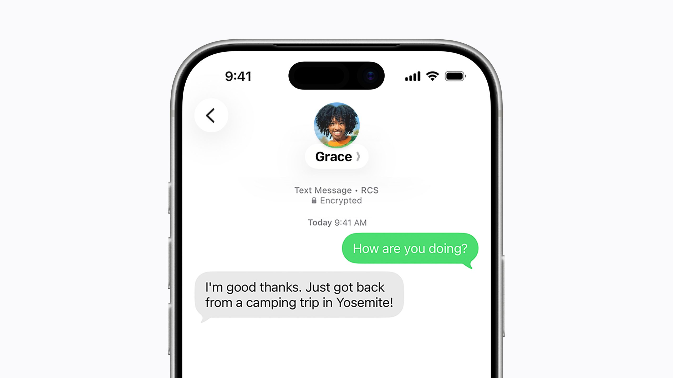 Mensajes RCS en la App de Mensajes