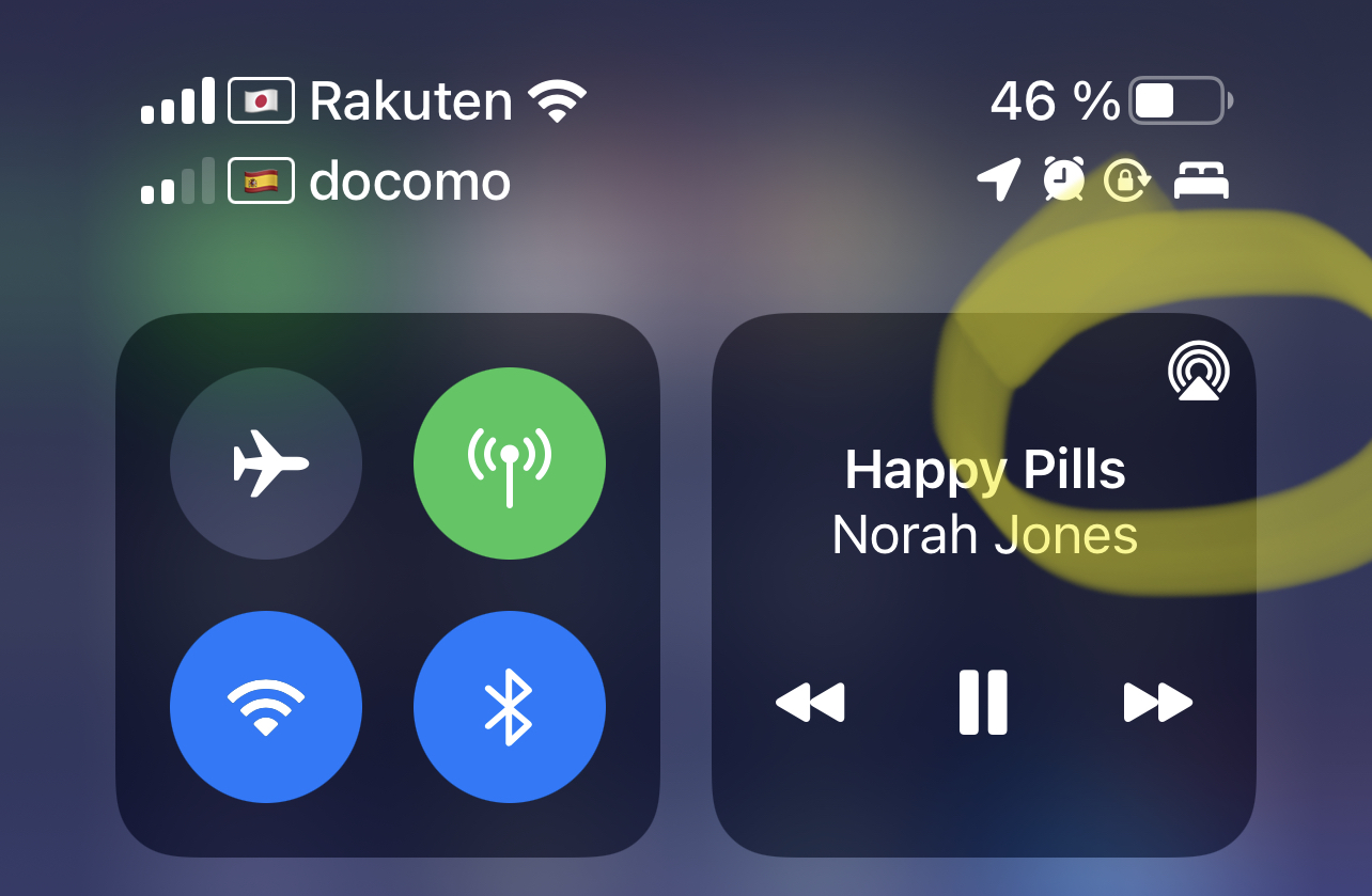 Icône AirPlay dans le centre de contrôle iOS 15