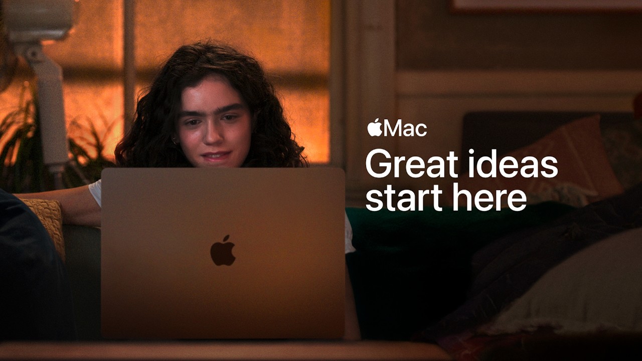 Les grandes idées commencent sur un Mac, la nouvelle publicité télévisée d'Apple