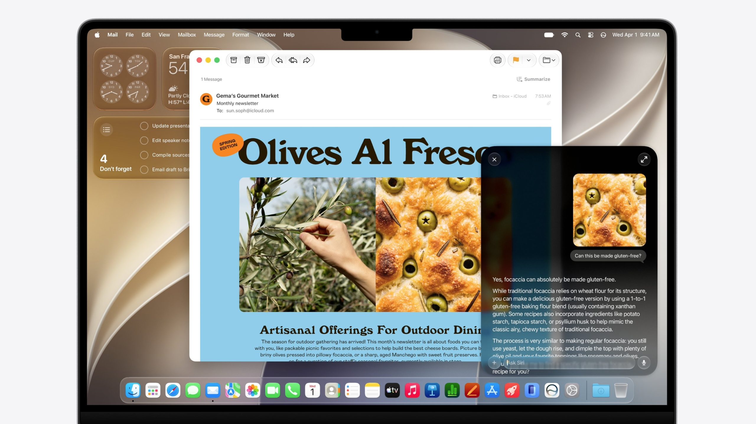 Siri AI fonctionne sur macOS 27 Golden Gate