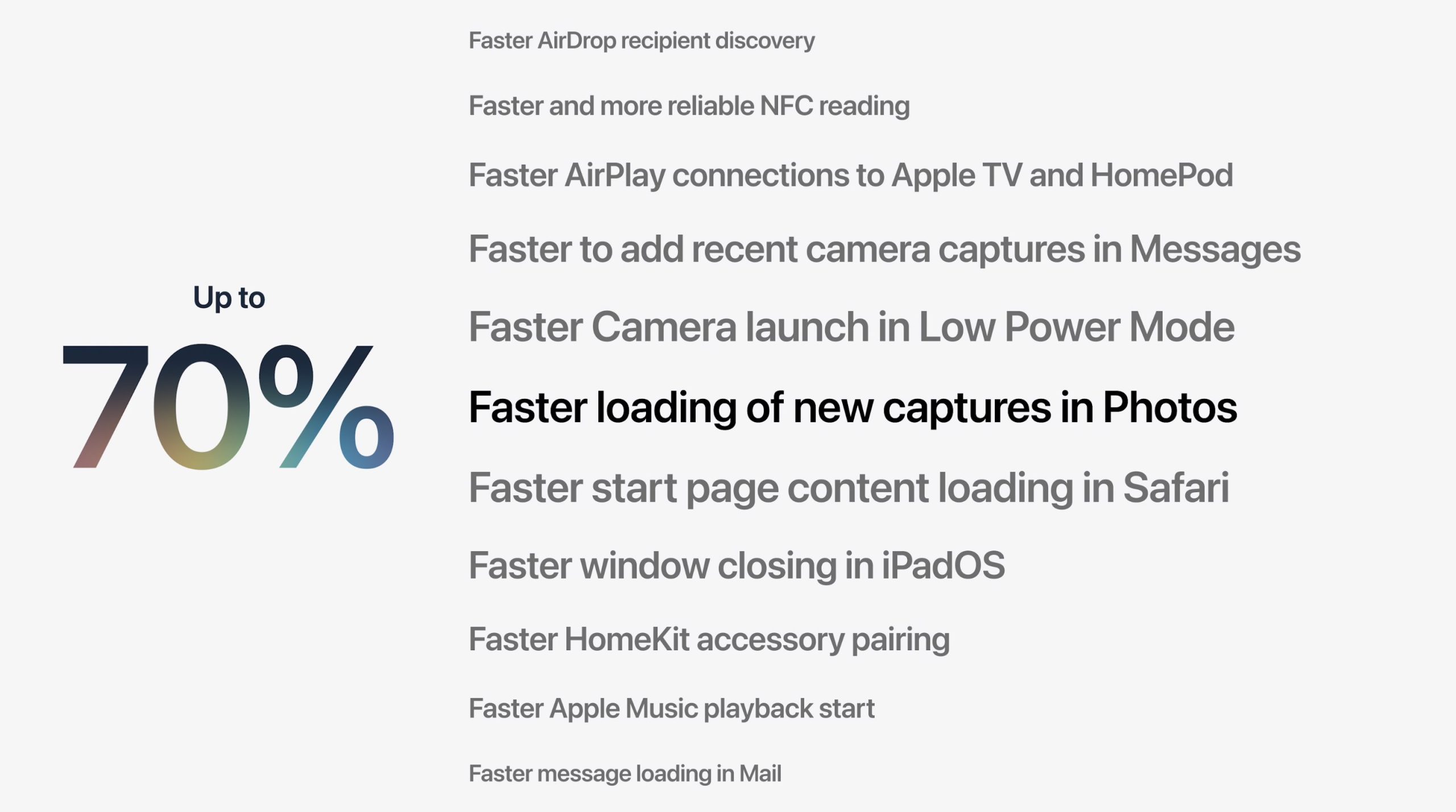 Les photos apparaissent 70 % plus rapidement dans l'application Photos après les avoir prises si vous utilisez iOS 27 sur un iPhone