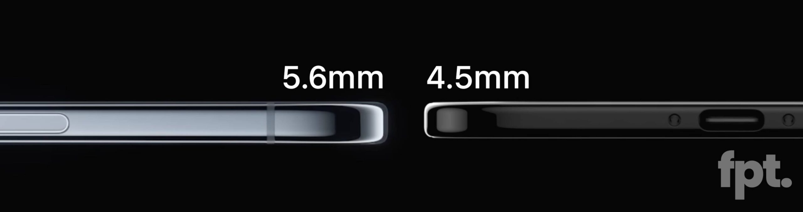 Image générée par ordinateur de ce que Jon Prosser pense être l'iPhone pliable avec une épaisseur (à droite) encore inférieure à celle de l'iPhone Air
