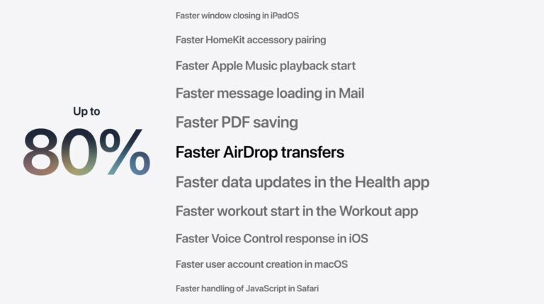 AirDrop funciona un 80% más rápido en iOS 27