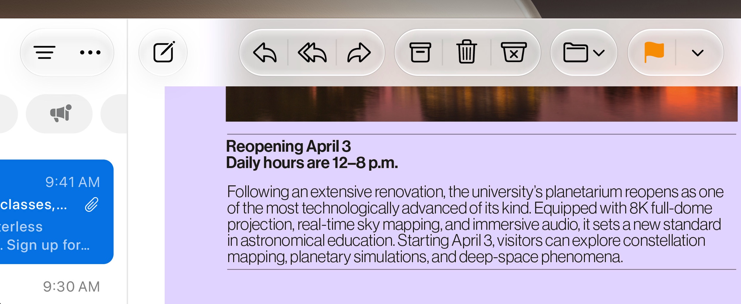 Nouvelle interface Mail dans macOS 27 Golden Gate avec une bien meilleure lisibilité qu'avant