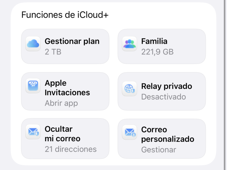 Servicios añadidos de iCloud+