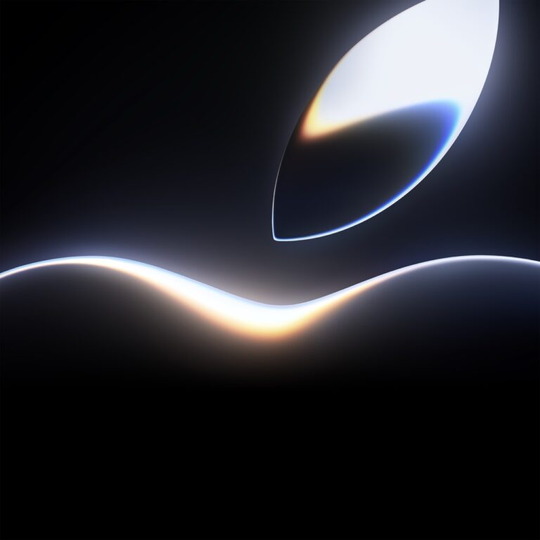 Fond d'écran du logo Apple illuminé par la lueur de la WWDC 2026


