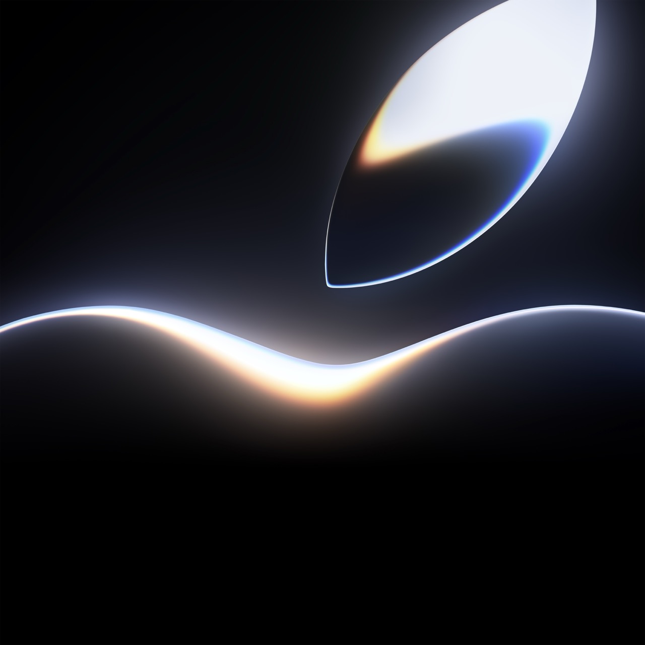 Fond d'écran du logo Apple illuminé par la lueur de la WWDC 2026