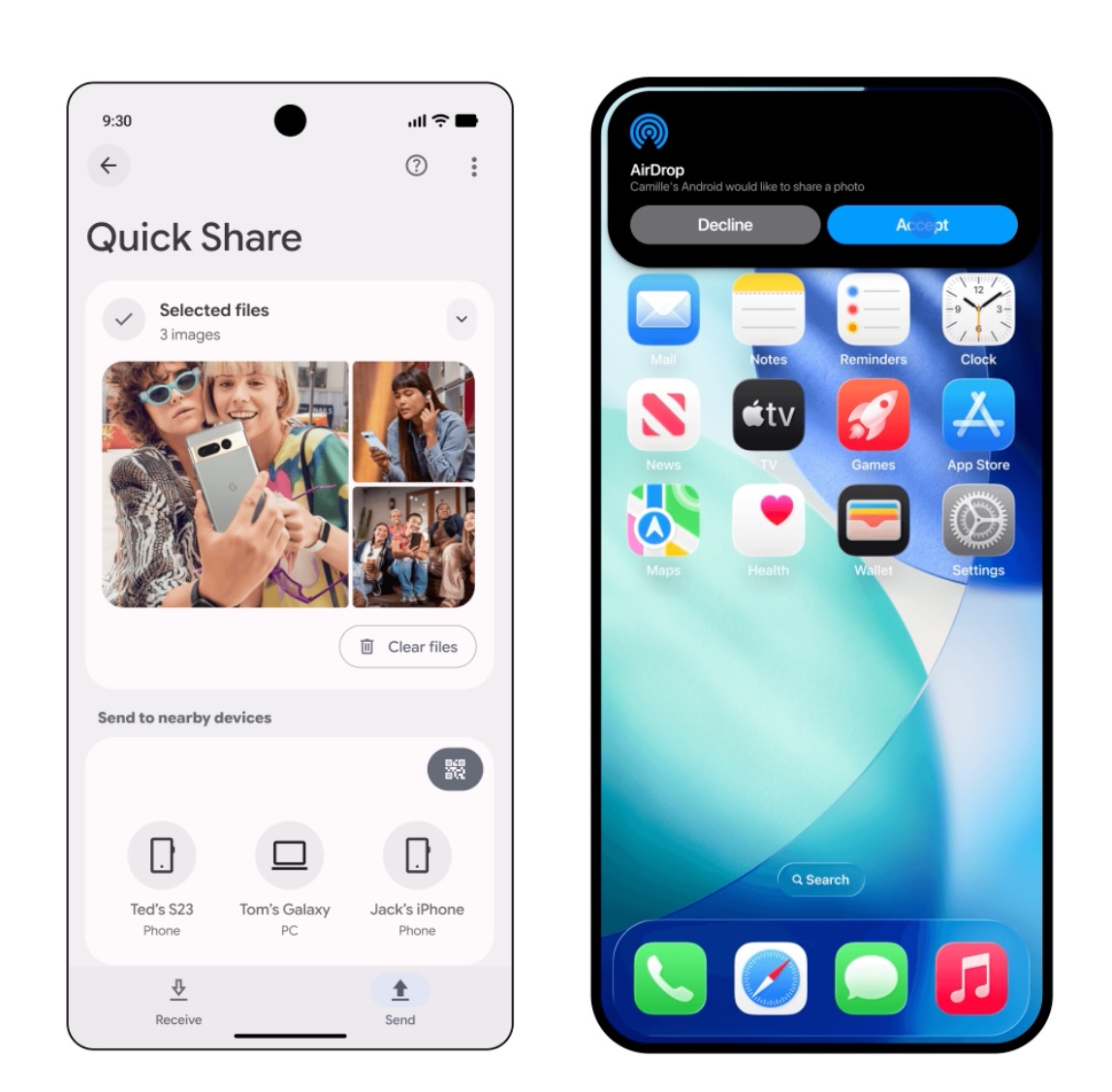 AirDrop de Android a iPhone
