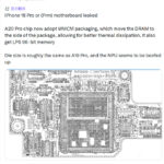 Un schéma de la prétendue carte mère de l'iPhone 18 Pro Max a été divulgué, montrant un A20 Pro avec des changements importants