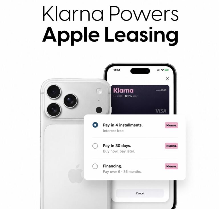 Klarna se encarga ahora del plan de leasing de iPhone en Apple