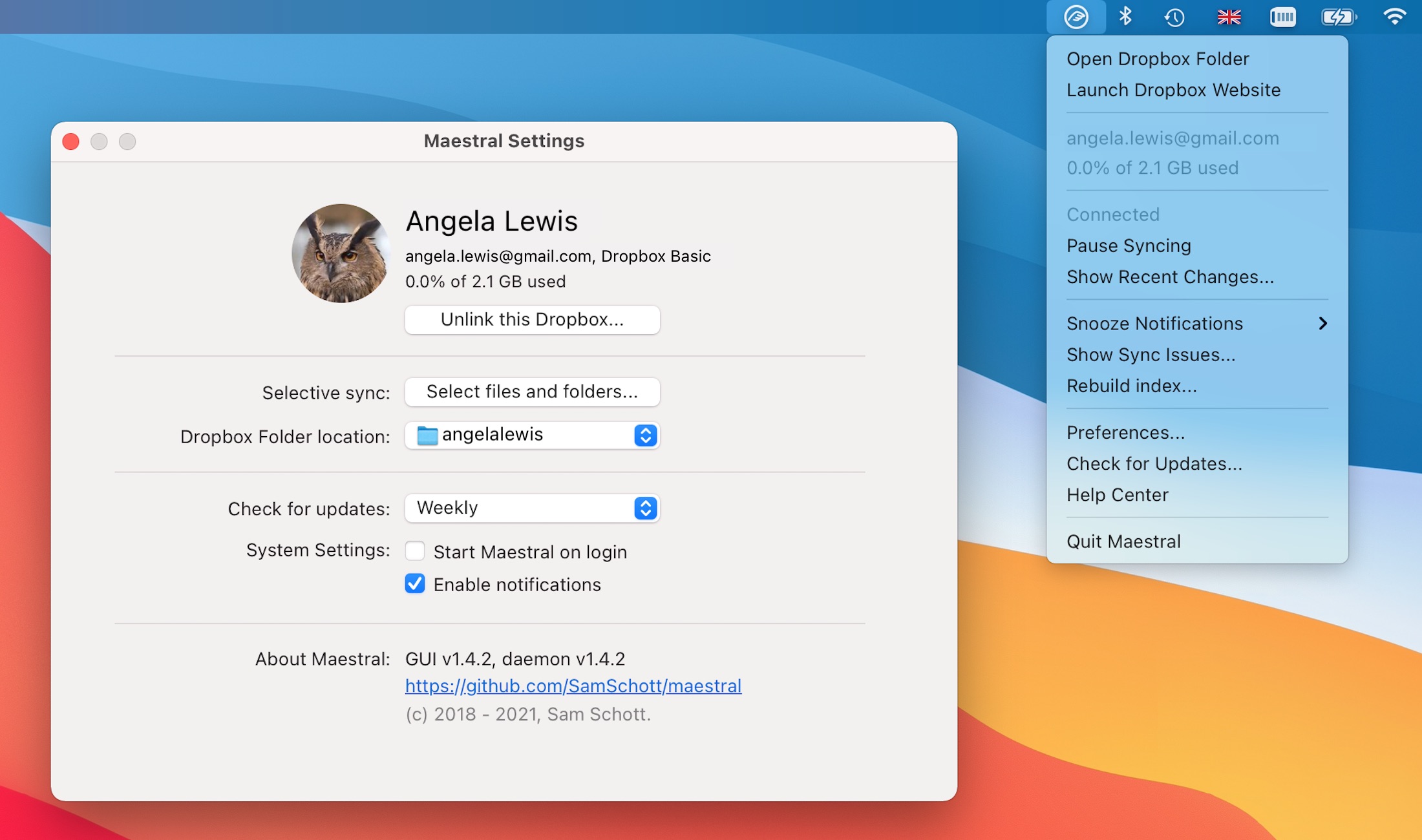 Maestral, cliente de macOS para Dropbox sin toda la basura de Dropbox