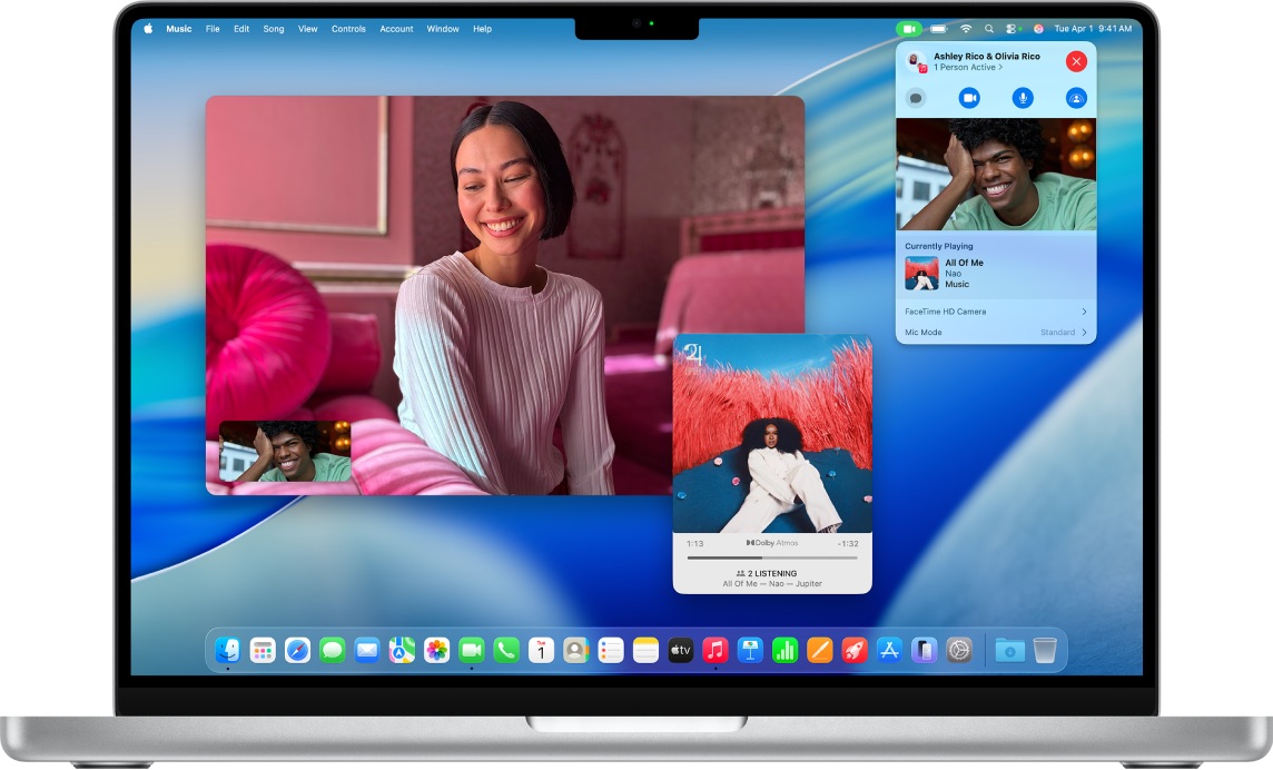 Compartir música durante una llamada de FaceTime